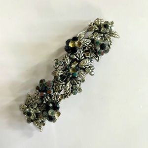Gorgeous Wien silver and gemstones hair clip